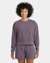 Custom women's mid-length crewneck sweatshirt 9.5 oz - Dusk