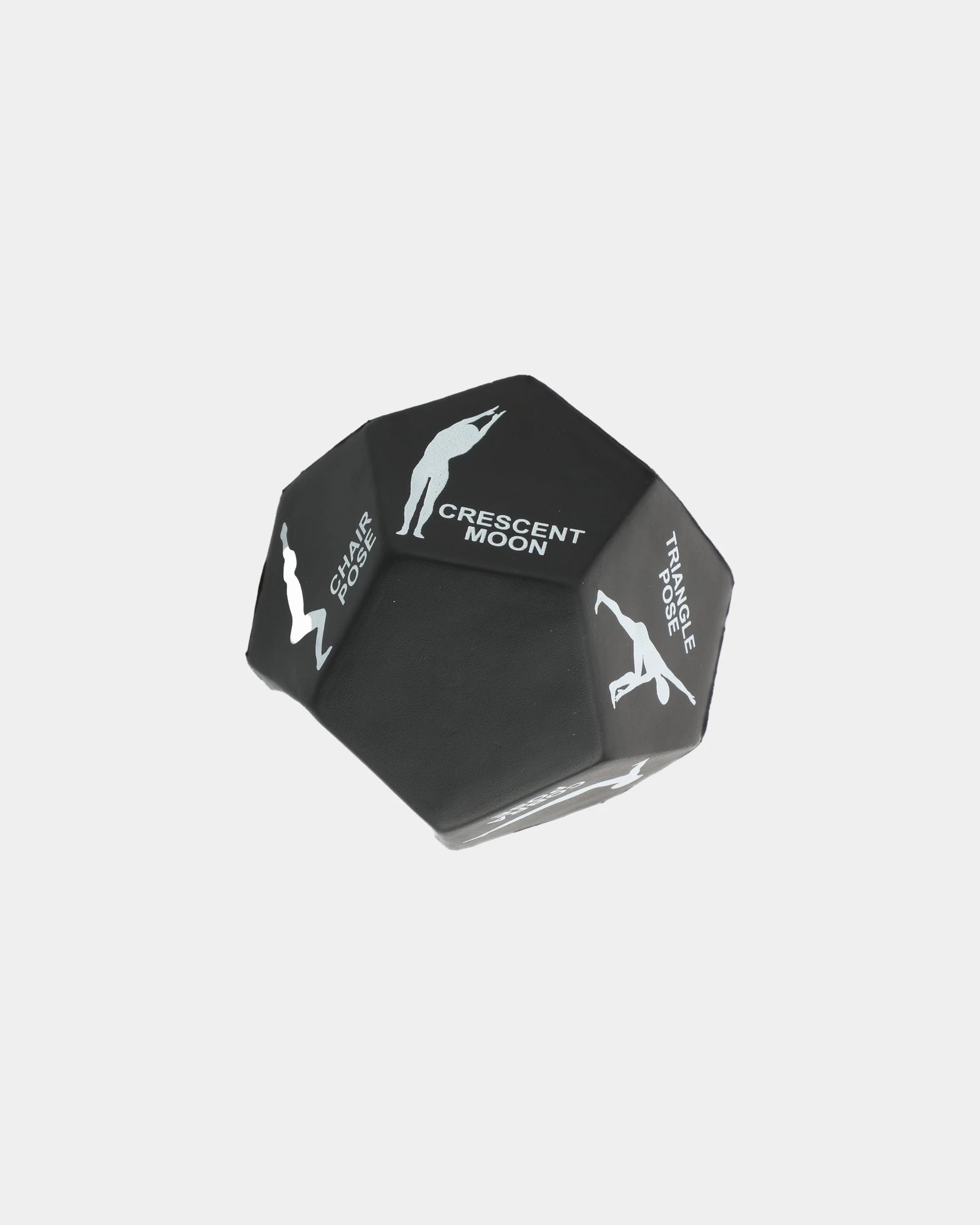 Custom PU foam yoga dice 5" x 5" x 4.5" workout die - Black (Bk)