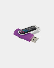 Custom aluminum 2GB flash drive with rotating cover - Purple (Pp)