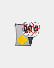 Custom composite pickleball set with paddles and balls - White (Wh)