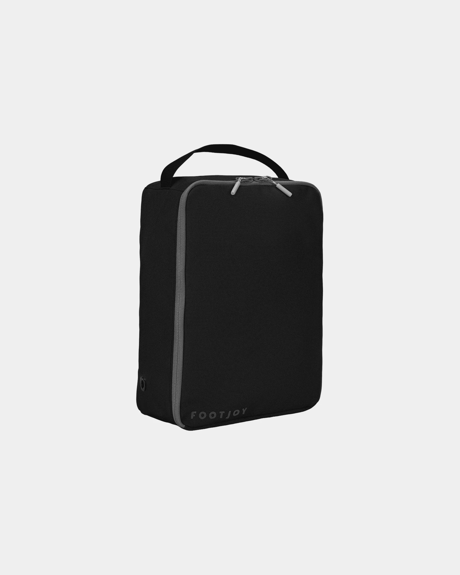 Custom polyester shoe bag with handle and side vent - Black (Bk)