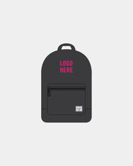 Custom cotton canvas Herschel DayPack backpack - Black