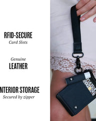 Custom leather zip wallet with RFID-blocking protection - 8