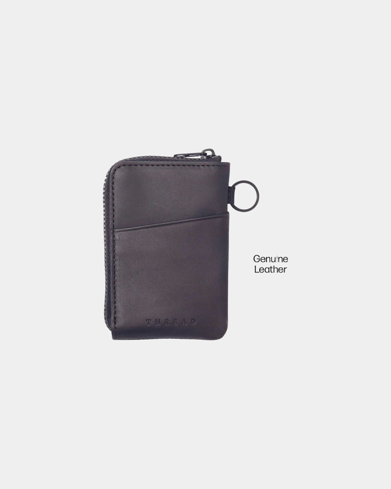 Custom leather zip wallet with RFID-blocking protection - 1