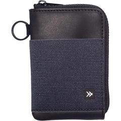 Custom leather zip wallet with RFID-blocking protection - Black (Bk)