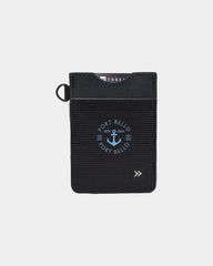 Custom leather RFID-secure vertical wallet with D-ring - 6