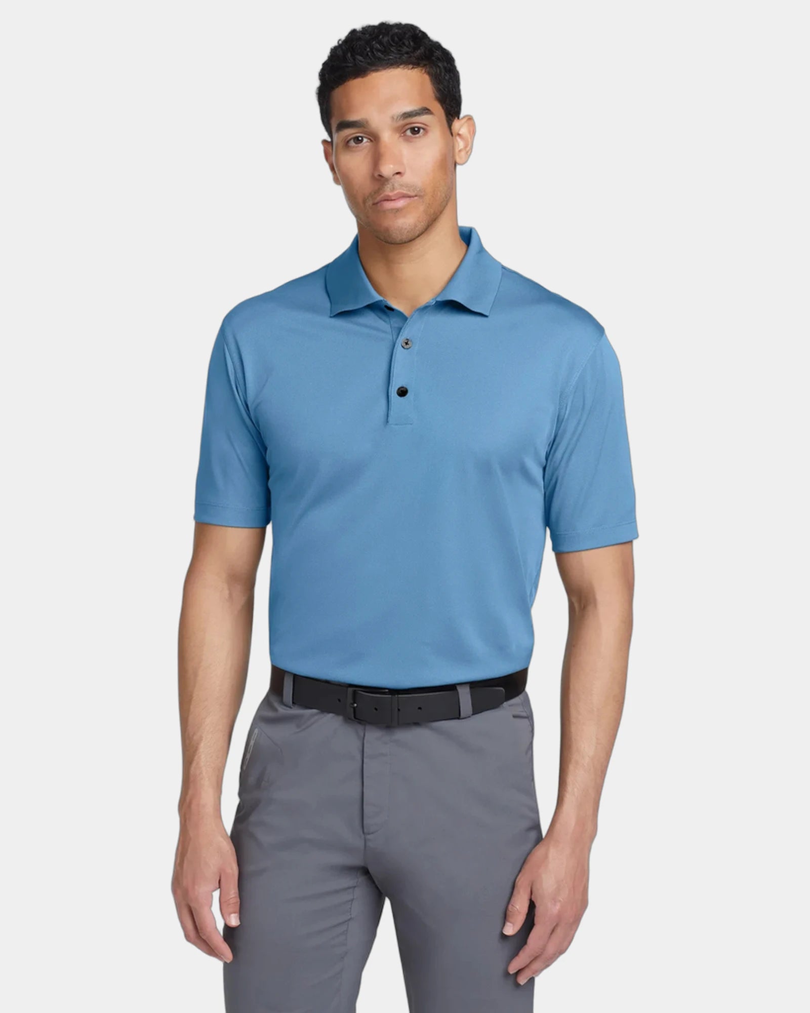 Custom 5.3-oz polyester polo Nike Tech Basic Dri-FIT - University Blue