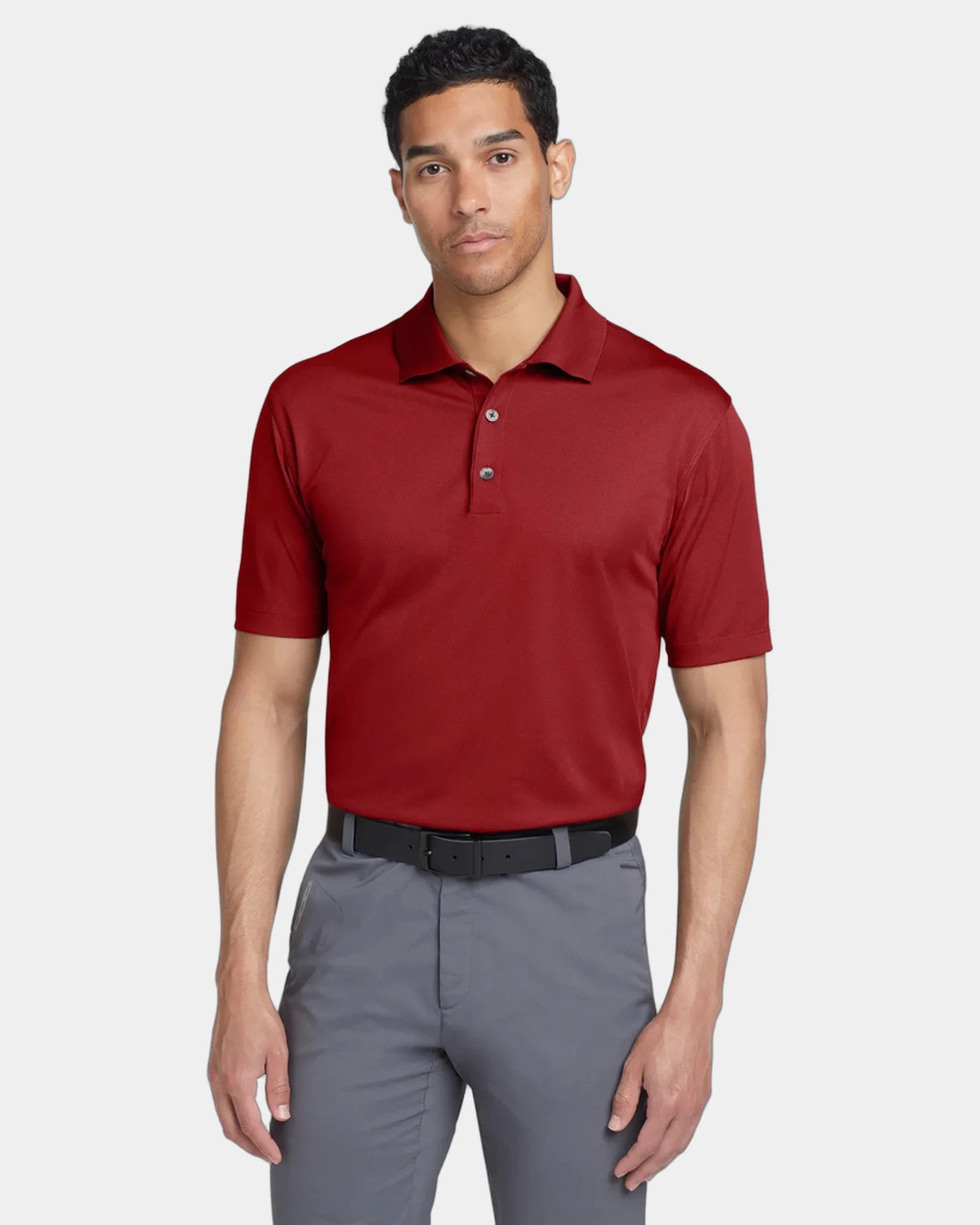 Custom 5.3-oz polyester polo Nike Tech Basic Dri-FIT - Pro Red