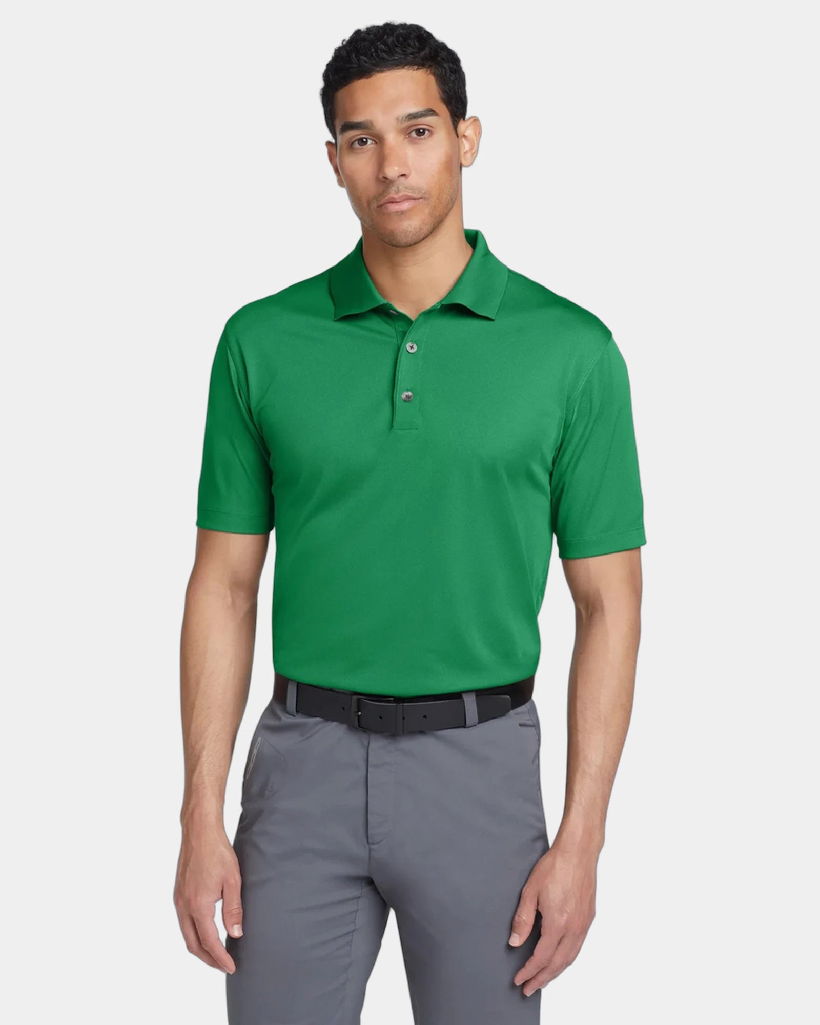 Custom 5.3-oz polyester polo Nike Tech Basic Dri-FIT - Lucky Green