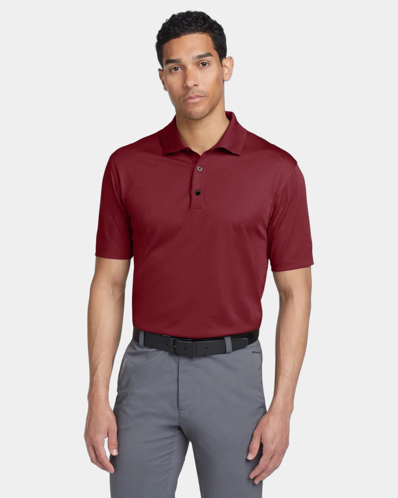 Custom 5.3-oz polyester polo Nike Tech Basic Dri-FIT - Team Red