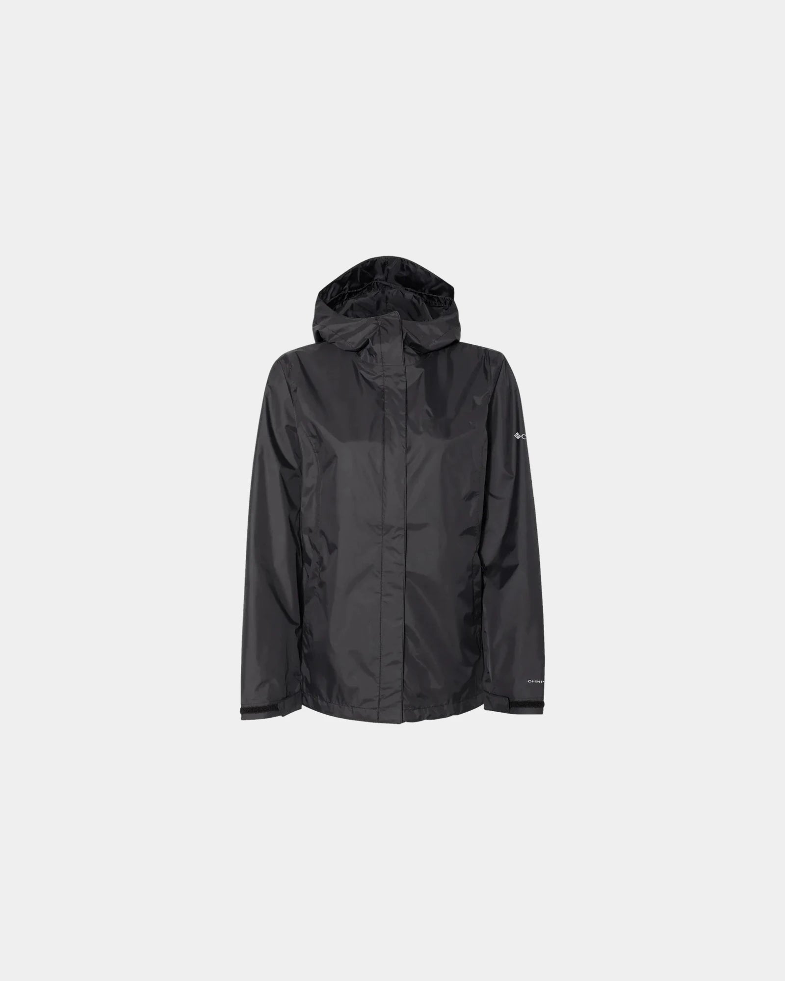 Custom waterproof women's rain jacket packable design - Black