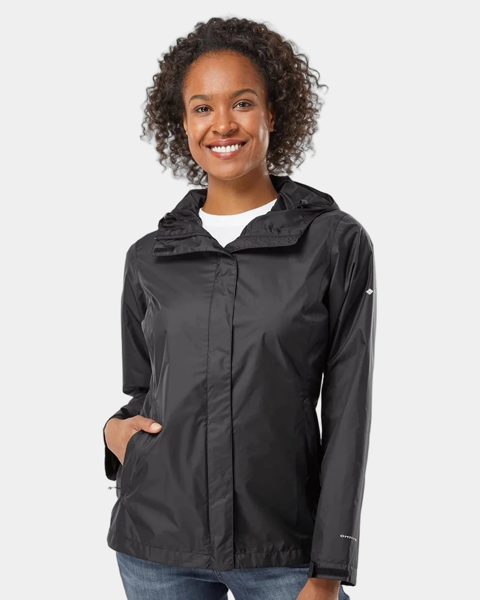 Custom waterproof women's rain jacket packable design - 1