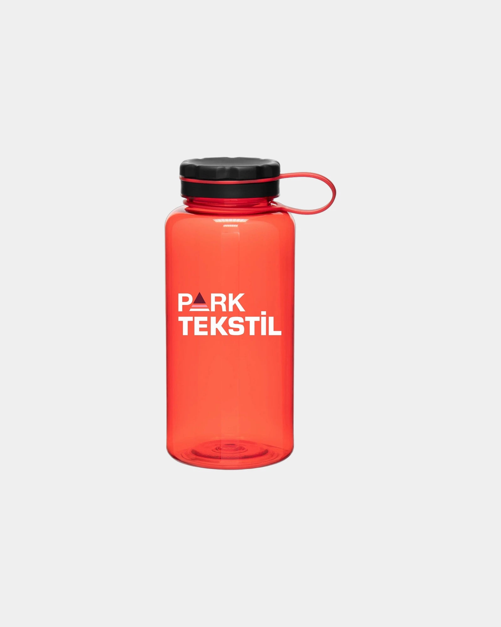 Custom 34 oz plastic water bottle with carrying handle - Red