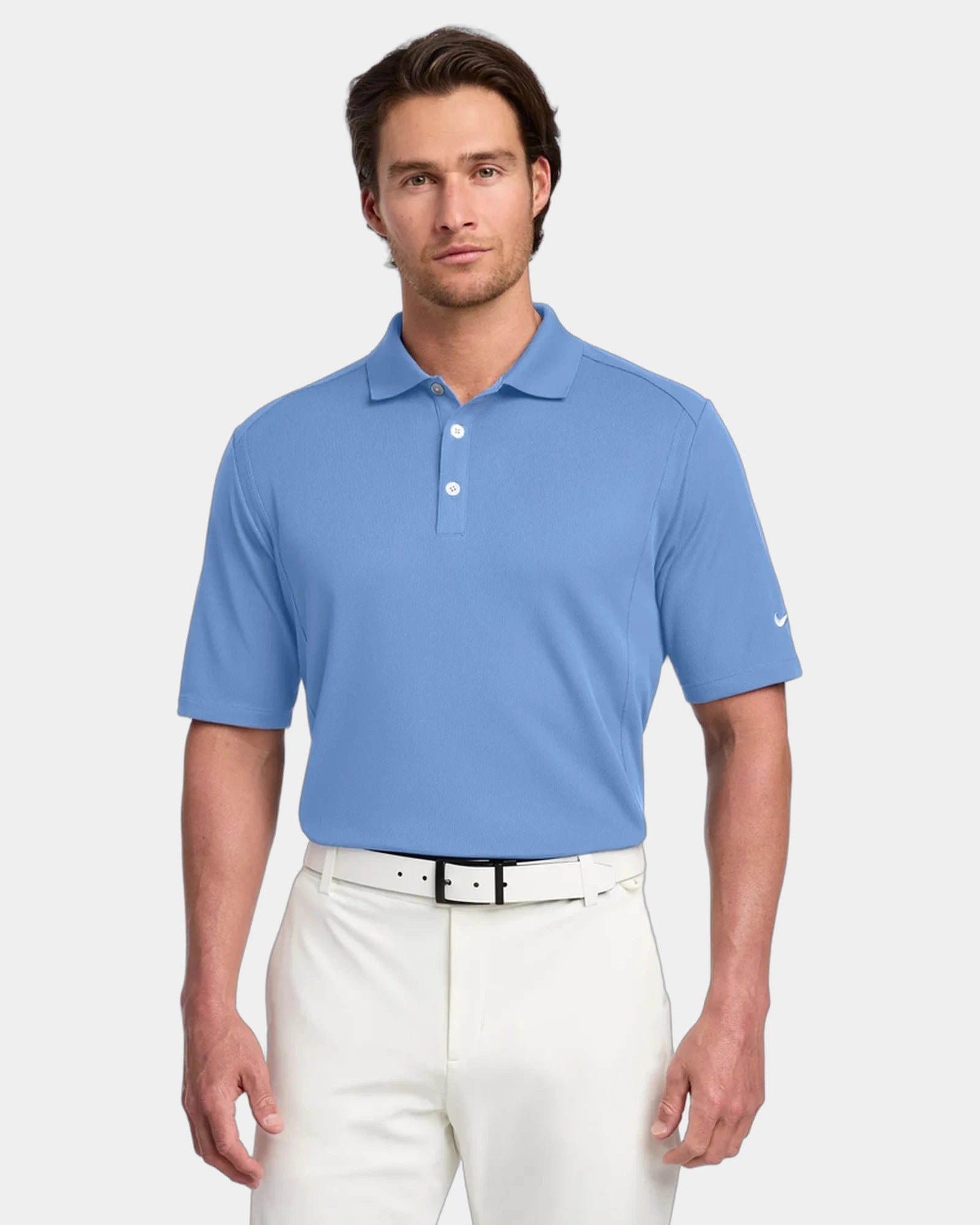 Custom moisture-wicking polyester polo Nike Dri-FIT Classic - Light Blue
