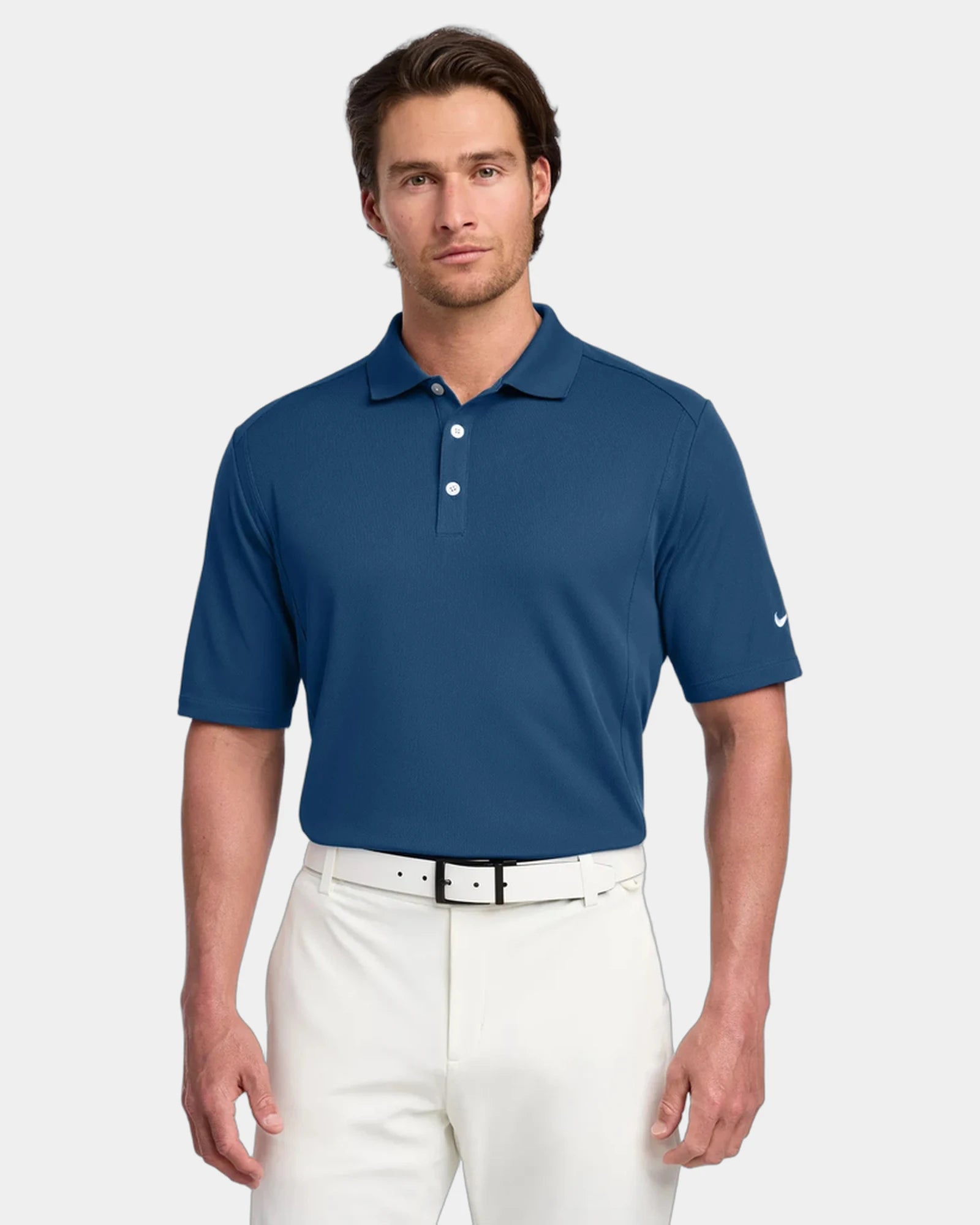 Custom moisture-wicking polyester polo Nike Dri-FIT Classic - Court Blue