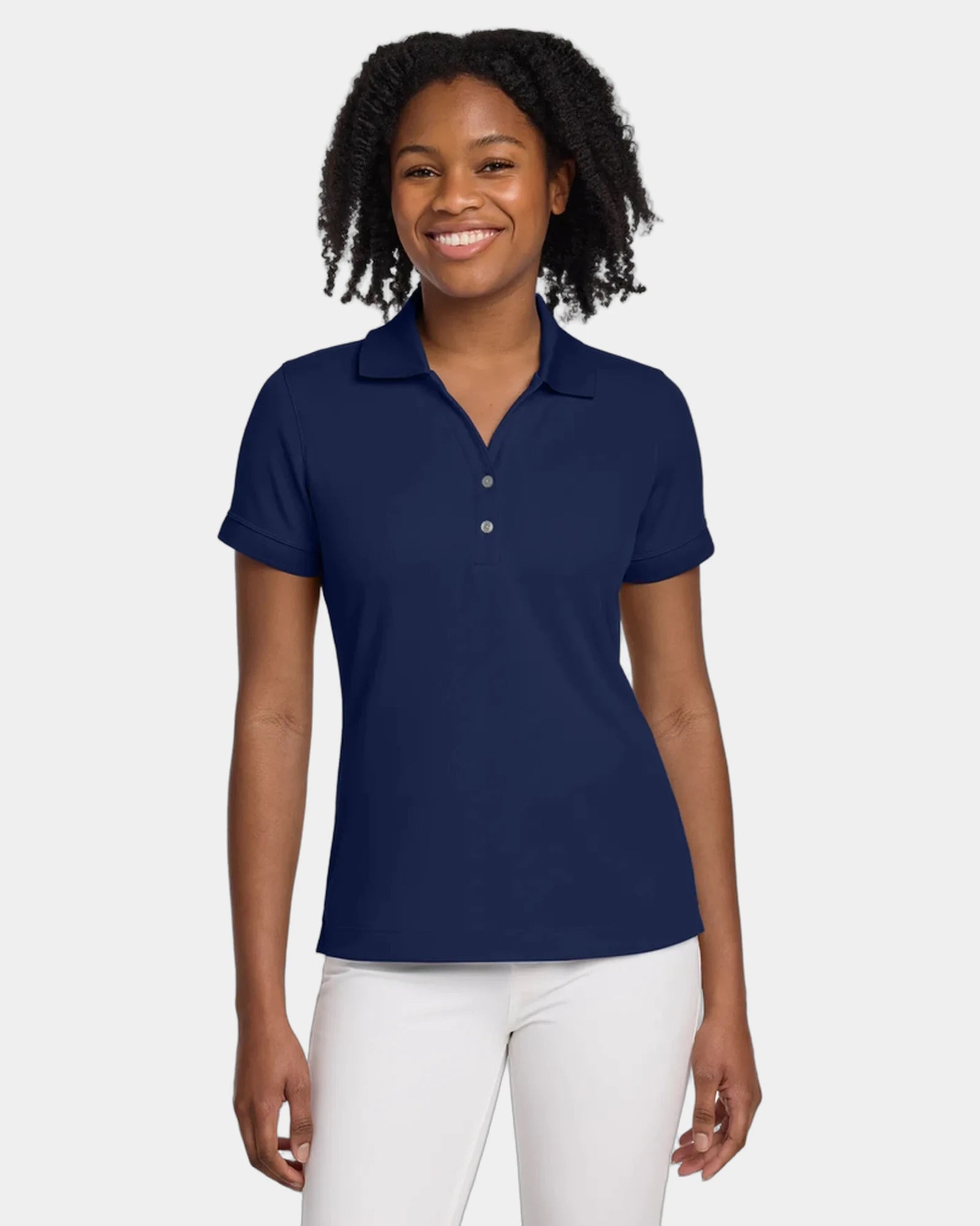 Custom women's polyester polo Nike Dri-FIT Classic - Midnight Navy