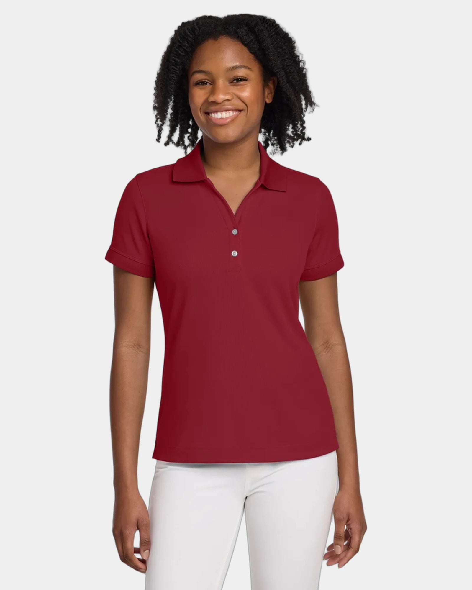 Custom women's polyester polo Nike Dri-FIT Classic - Varsity Red