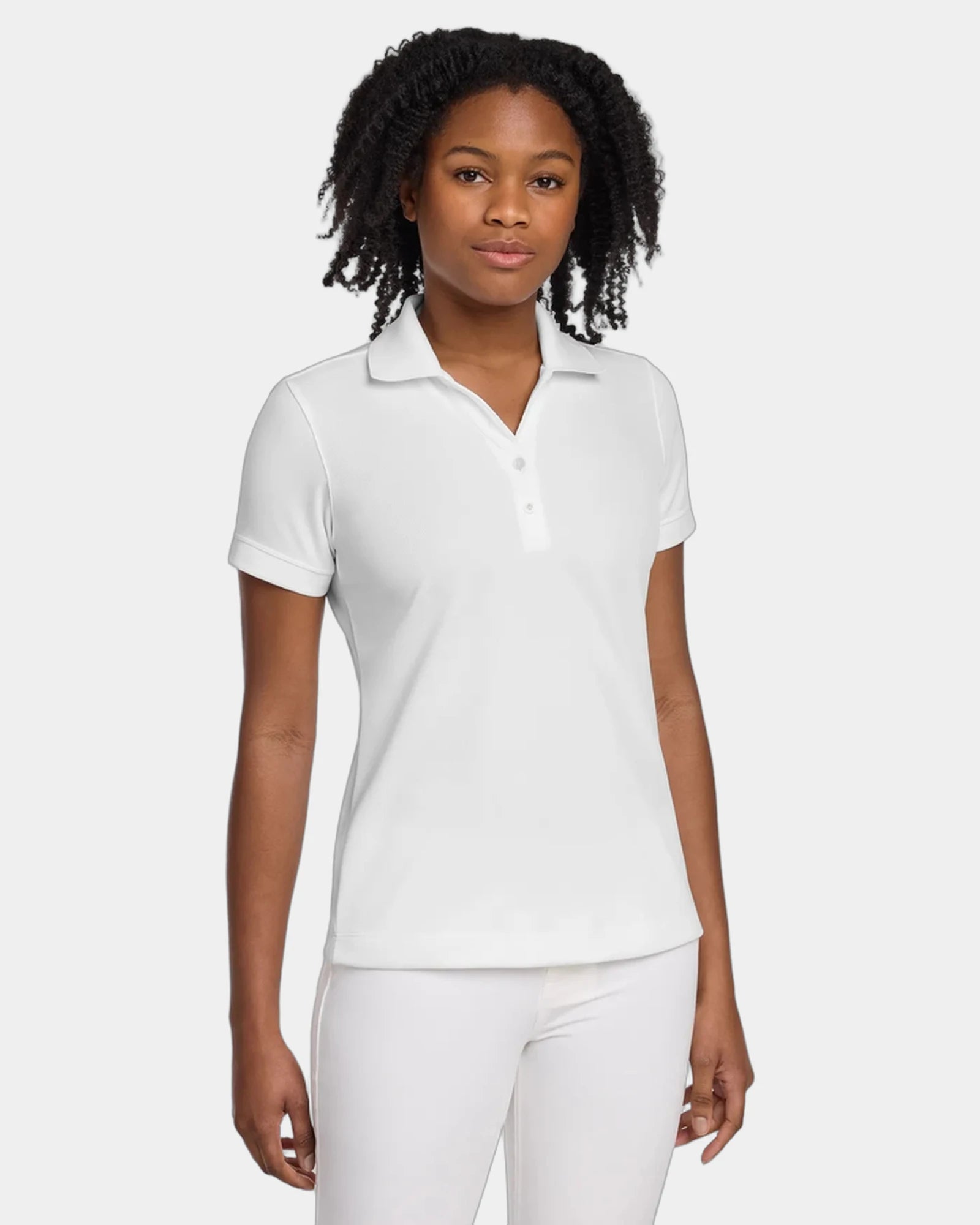 Custom women's polyester polo Nike Dri-FIT Classic - White