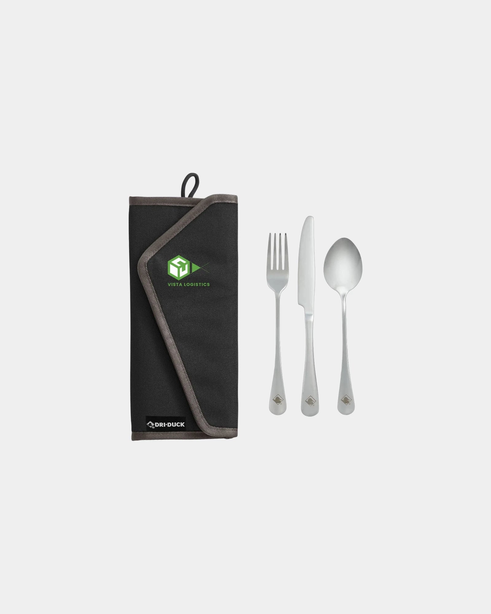 Custom RPET DRI DUCK stainless steel utensil set - Black