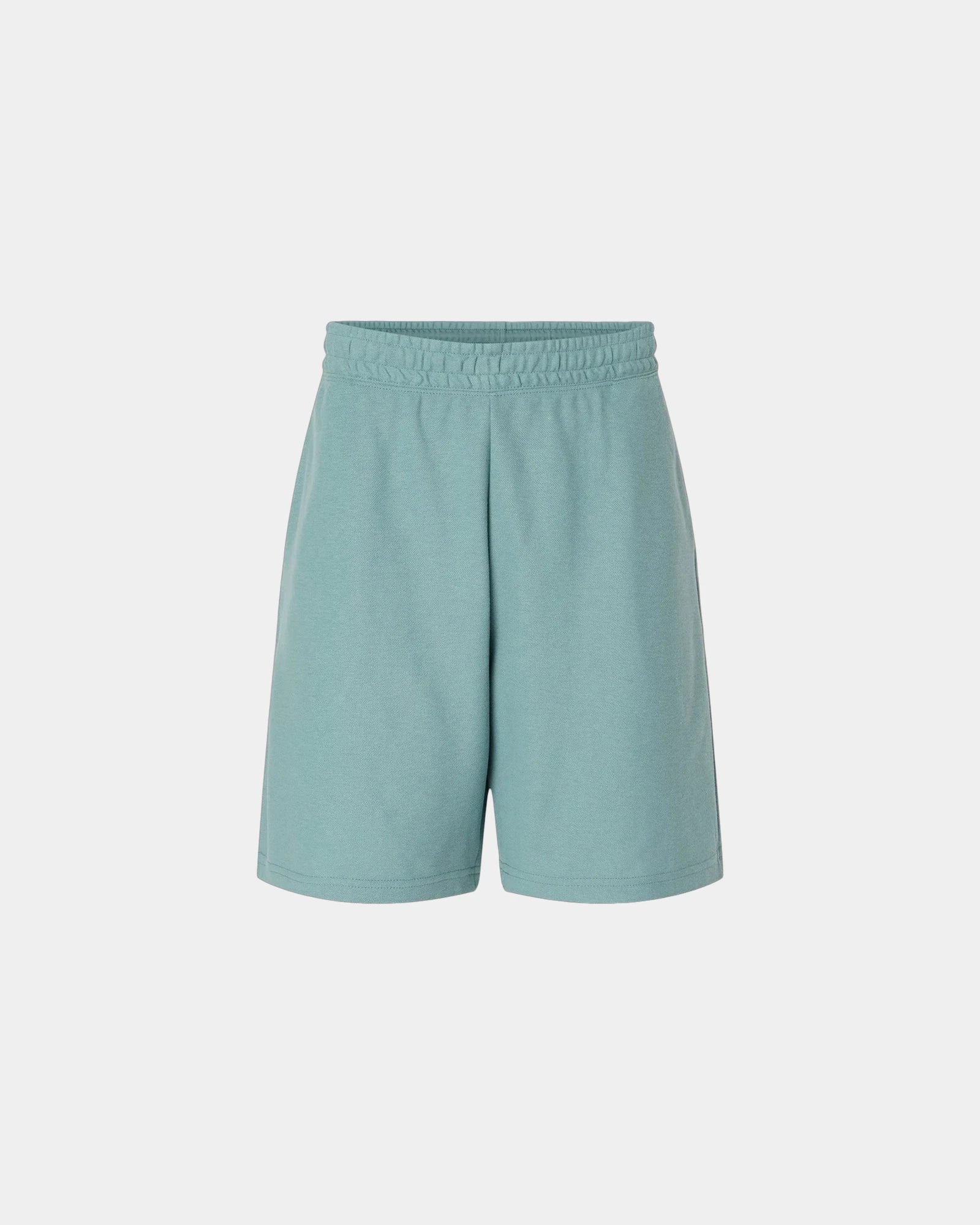 Custom pique cotton gym shorts with side pockets - Arctic