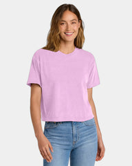 Custom heavyweight cotton boxy women's tee 6.1 oz - Rose Quartz