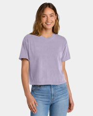 Custom heavyweight cotton boxy women's tee 6.1 oz - Orchid