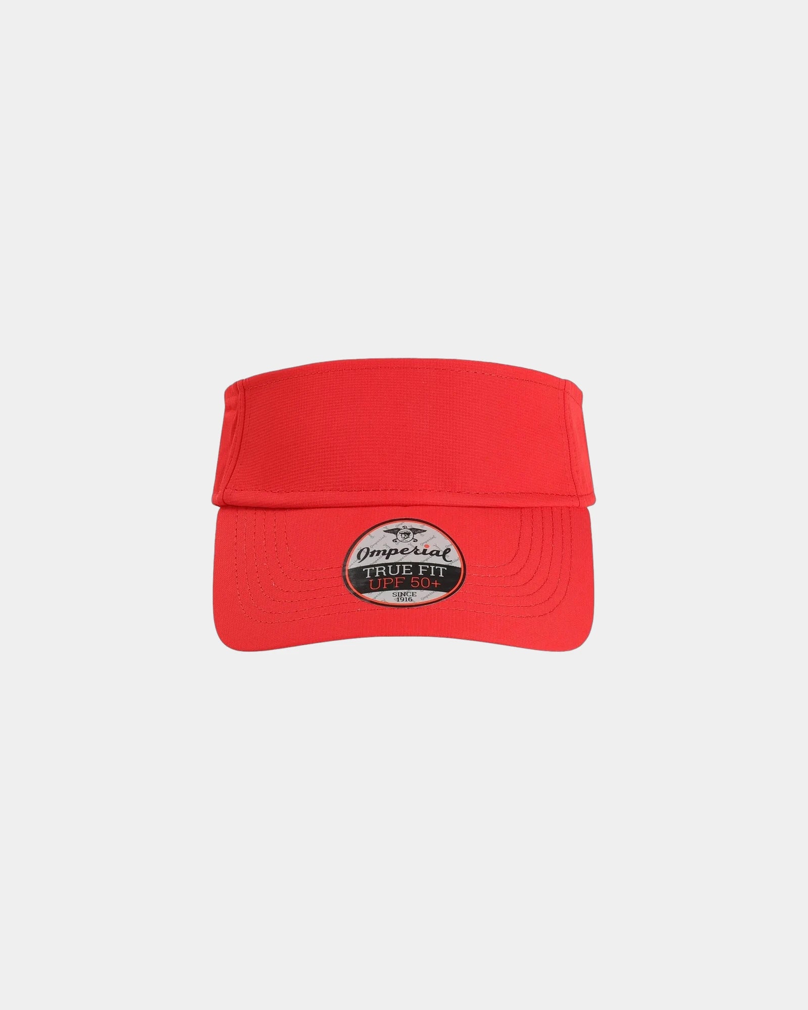 Custom recycled polyester performance visor UPF 50+ - Red Pepper