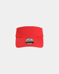 Custom recycled polyester performance visor UPF 50+ - Red Pepper