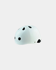 Custom ABS bicycle helmet with adjustable sizing wheel - White Gloss