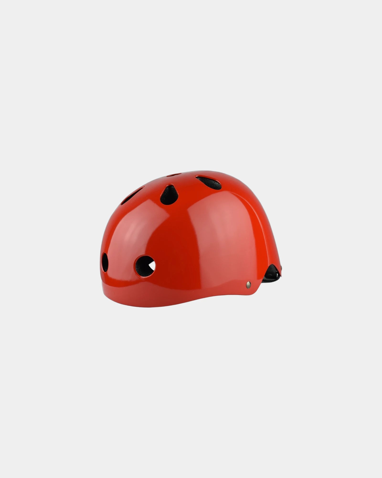 Custom ABS bicycle helmet with adjustable sizing wheel - Red Gloss