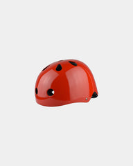Custom ABS bicycle helmet with adjustable sizing wheel - Red Gloss