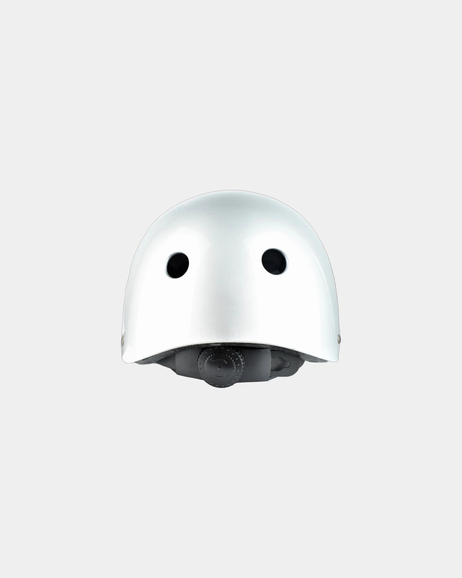 Custom ABS bicycle helmet with adjustable sizing wheel - White Matte