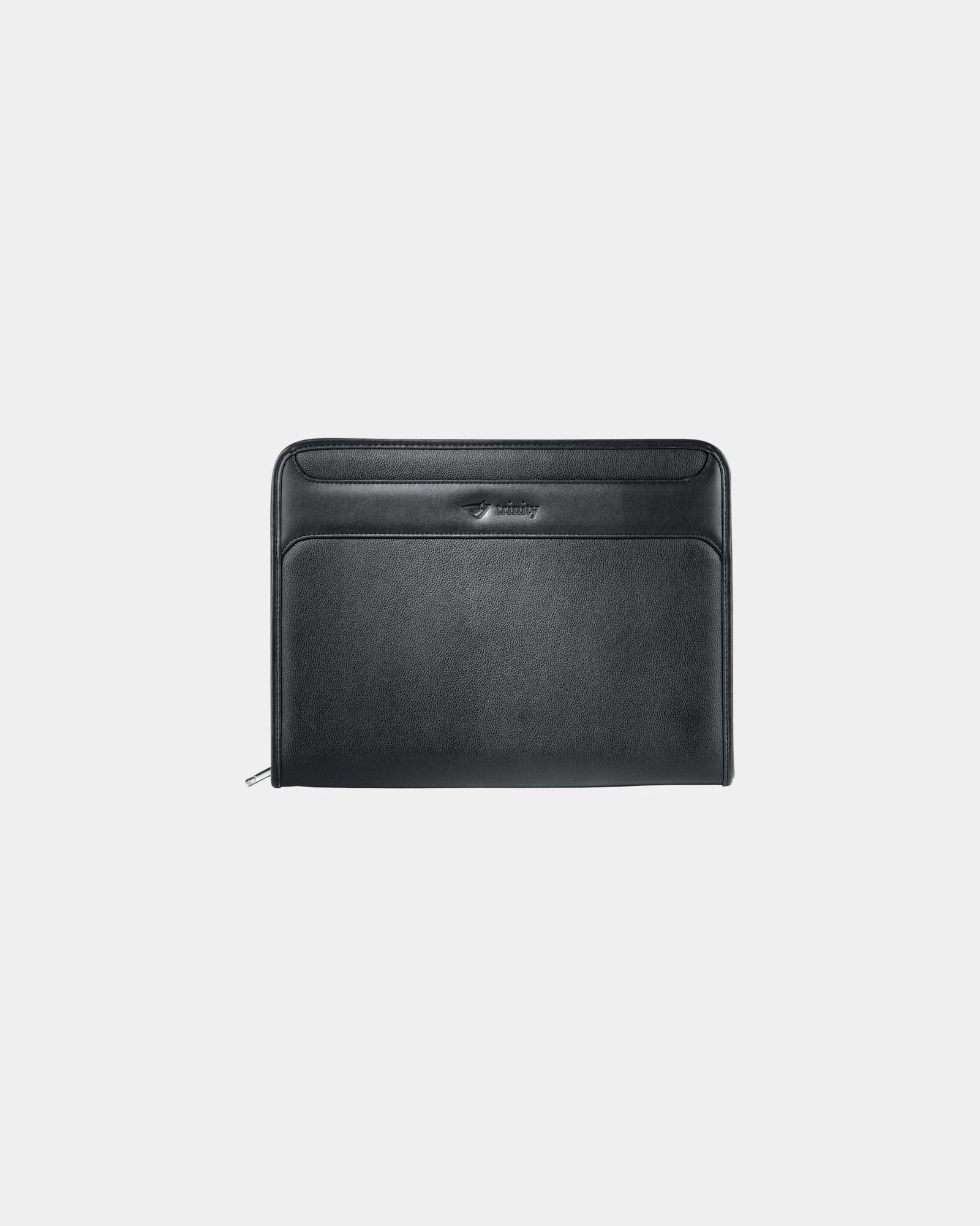 Custom zippered padfolio with refillable writing pad - Black (Bk)
