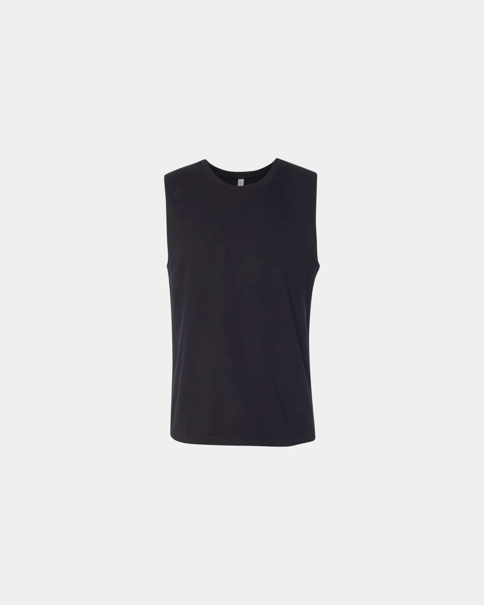 Custom cotton jersey muscle tank top for teams - Black