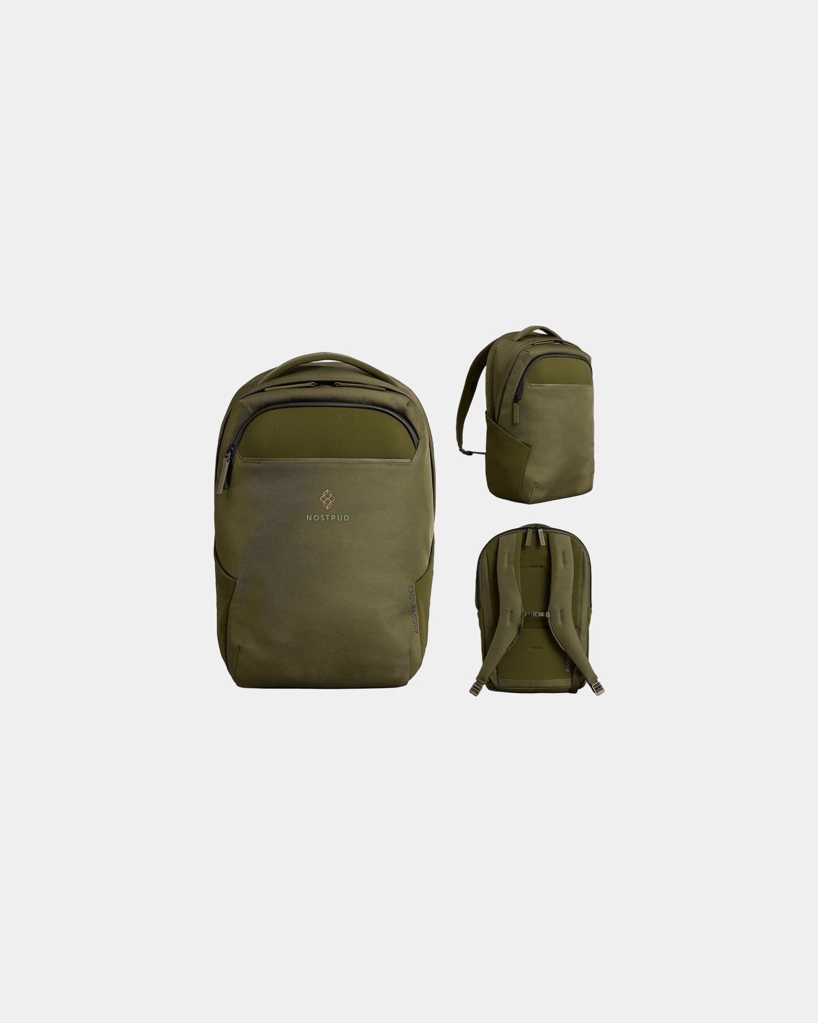 Promotional RPET laptop backpack with padded 17" sleeve - Olive