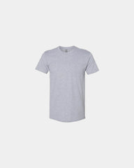 Custom cotton pocket T-shirt unisex ring-spun tee - Heather Grey
