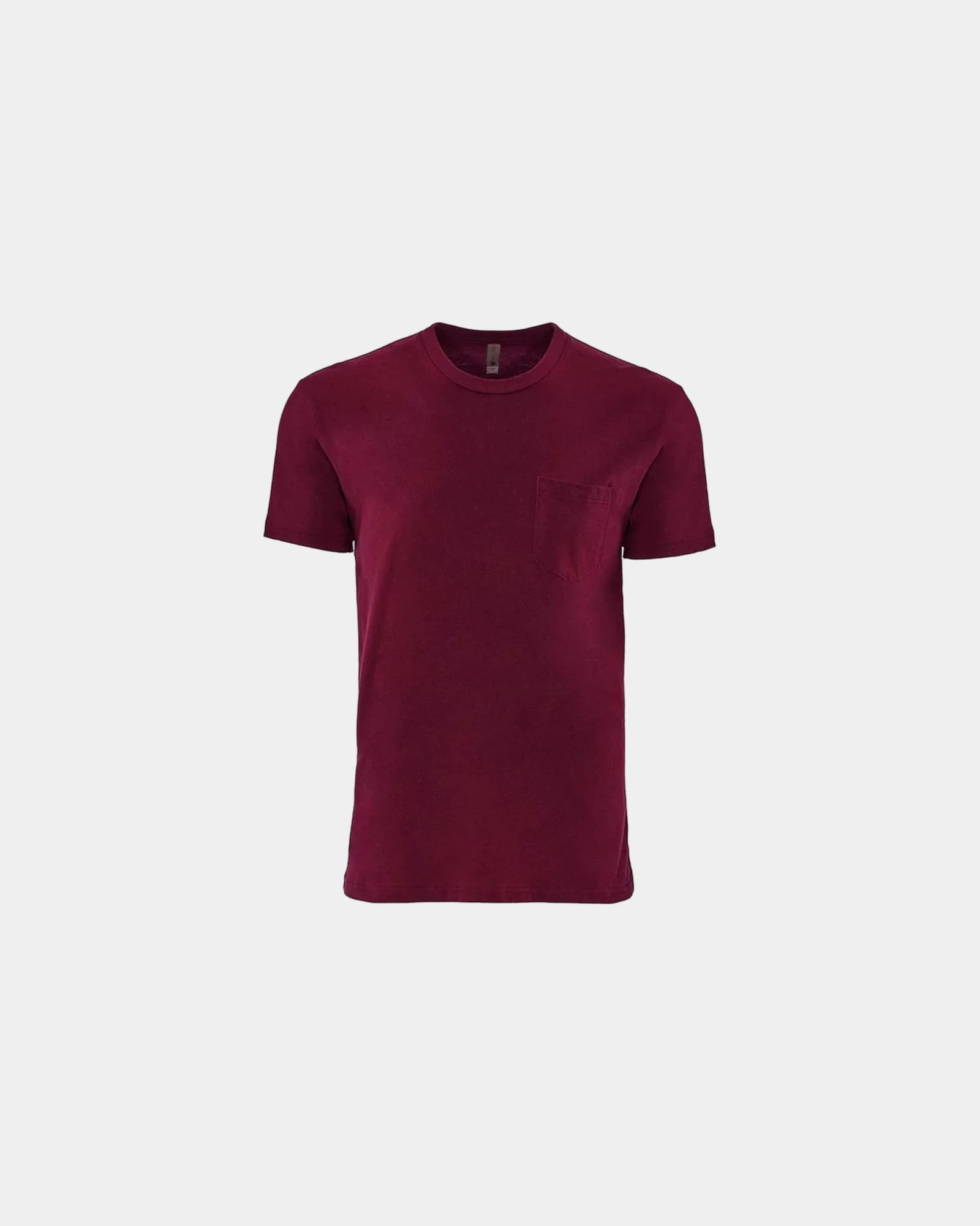 Custom cotton pocket T-shirt unisex ring-spun tee - Maroon
