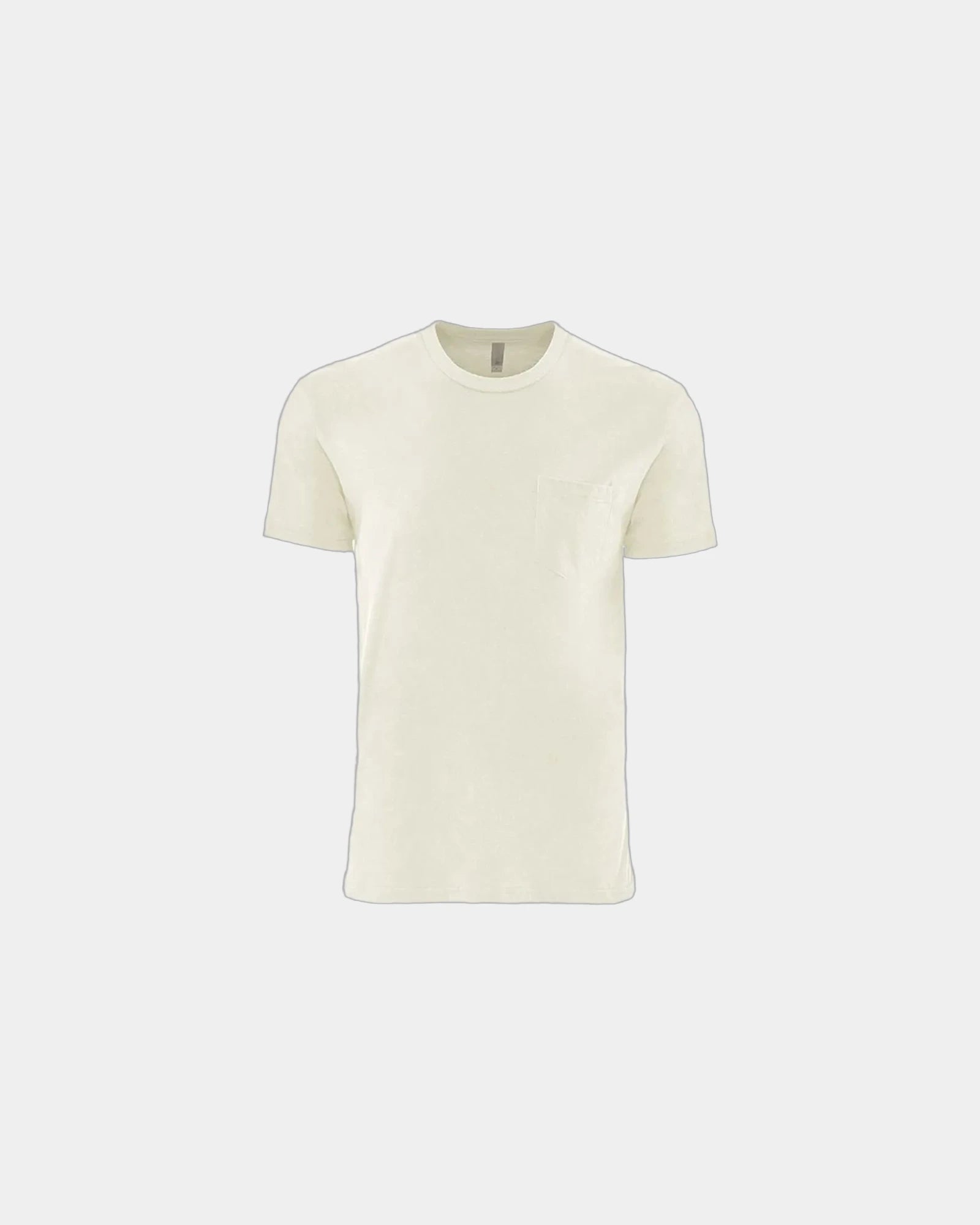Custom cotton pocket T-shirt unisex ring-spun tee - Natural