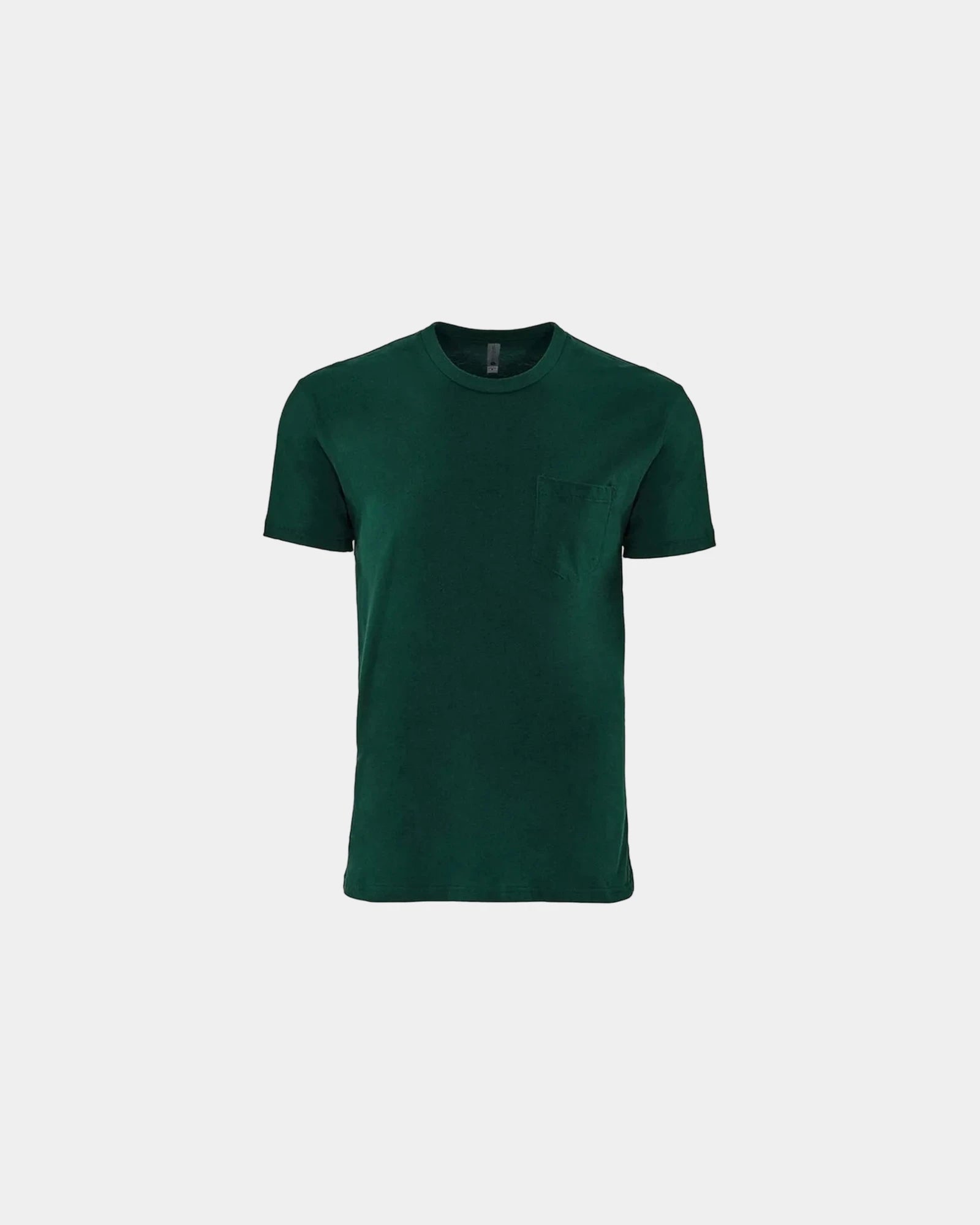 Custom cotton pocket T-shirt unisex ring-spun tee - Forest Green