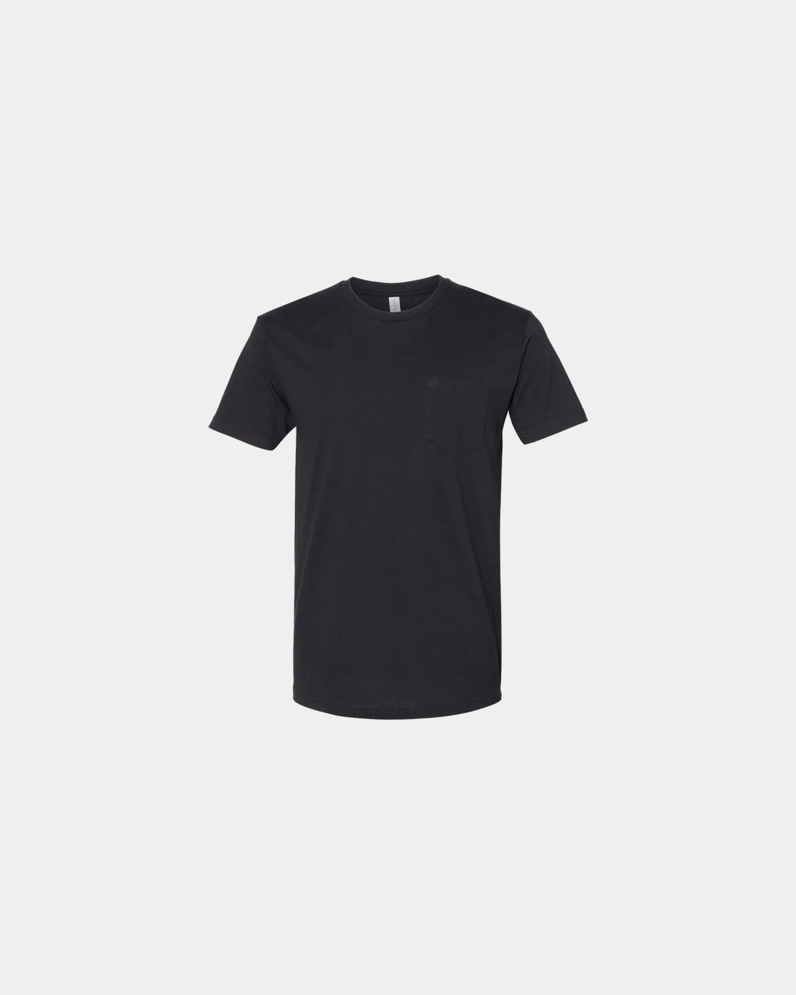 Custom cotton pocket T-shirt unisex ring-spun tee - Black