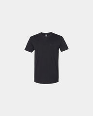 Custom cotton pocket T-shirt unisex ring-spun tee - Black