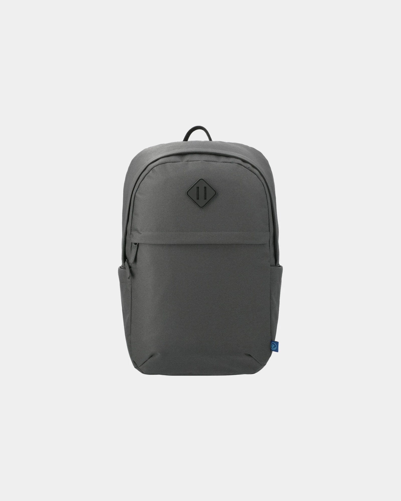 Custom recycled polyester 15" laptop backpack - Charcoal (Ca)