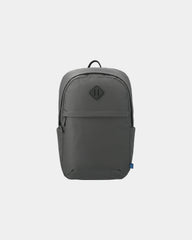 Custom recycled polyester 15" laptop backpack - Charcoal (Ca)