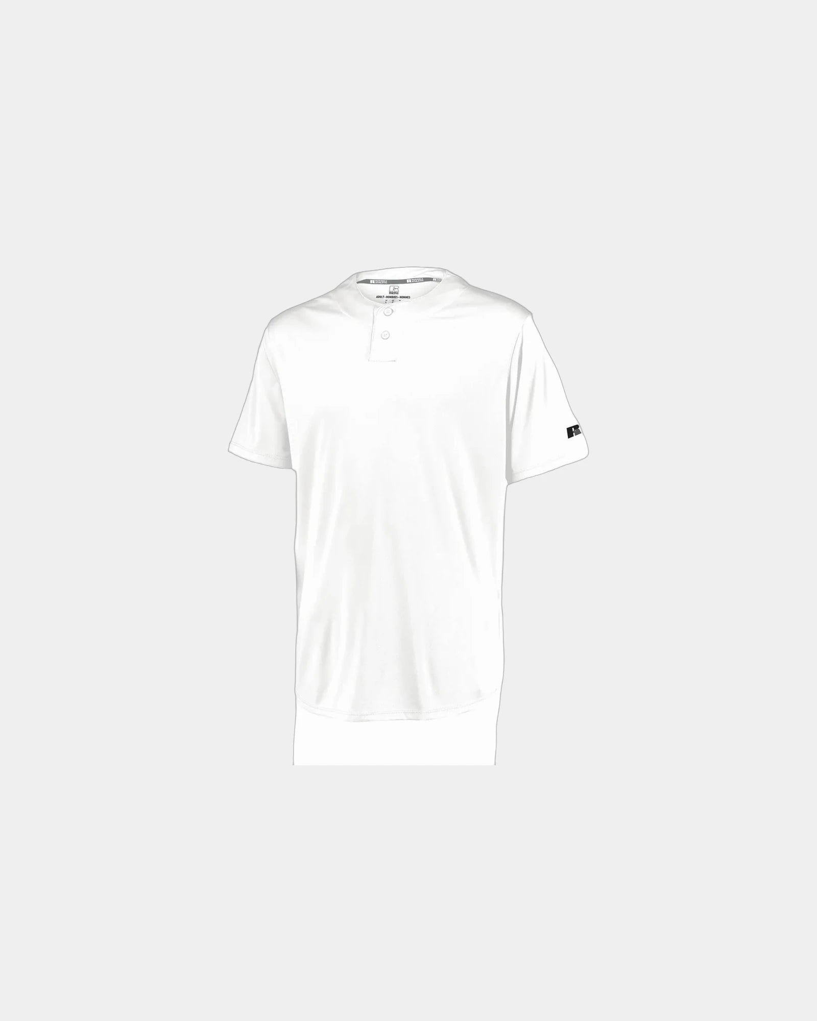 Custom youth two-button performance jersey Russell Athletic - White