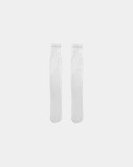 Custom kids league socks with welt top design - White