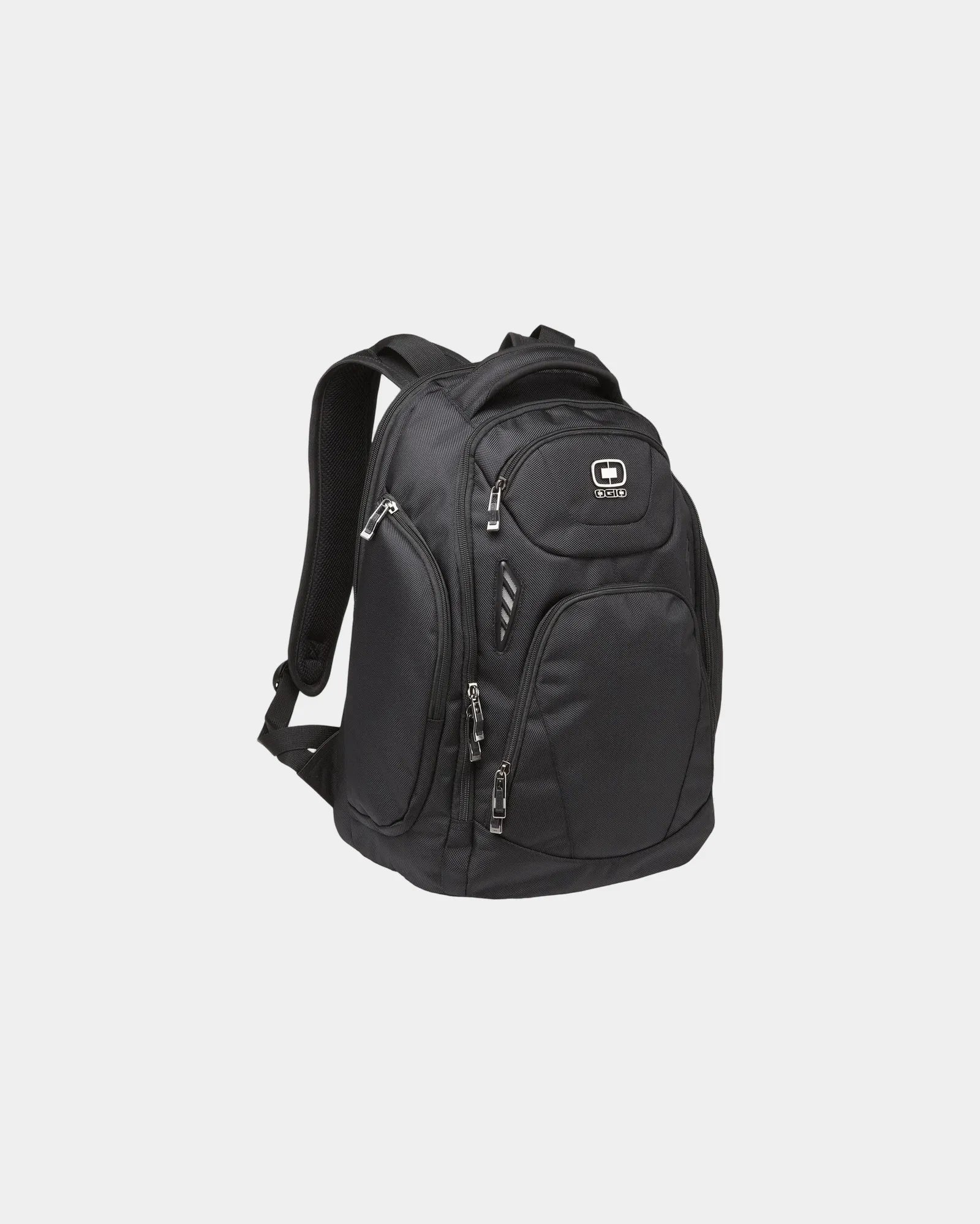 Custom polyester laptop backpack 17" padded pack - Black
