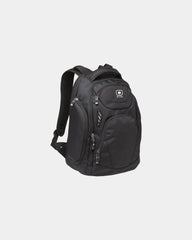Custom polyester laptop backpack 17" padded pack - Black