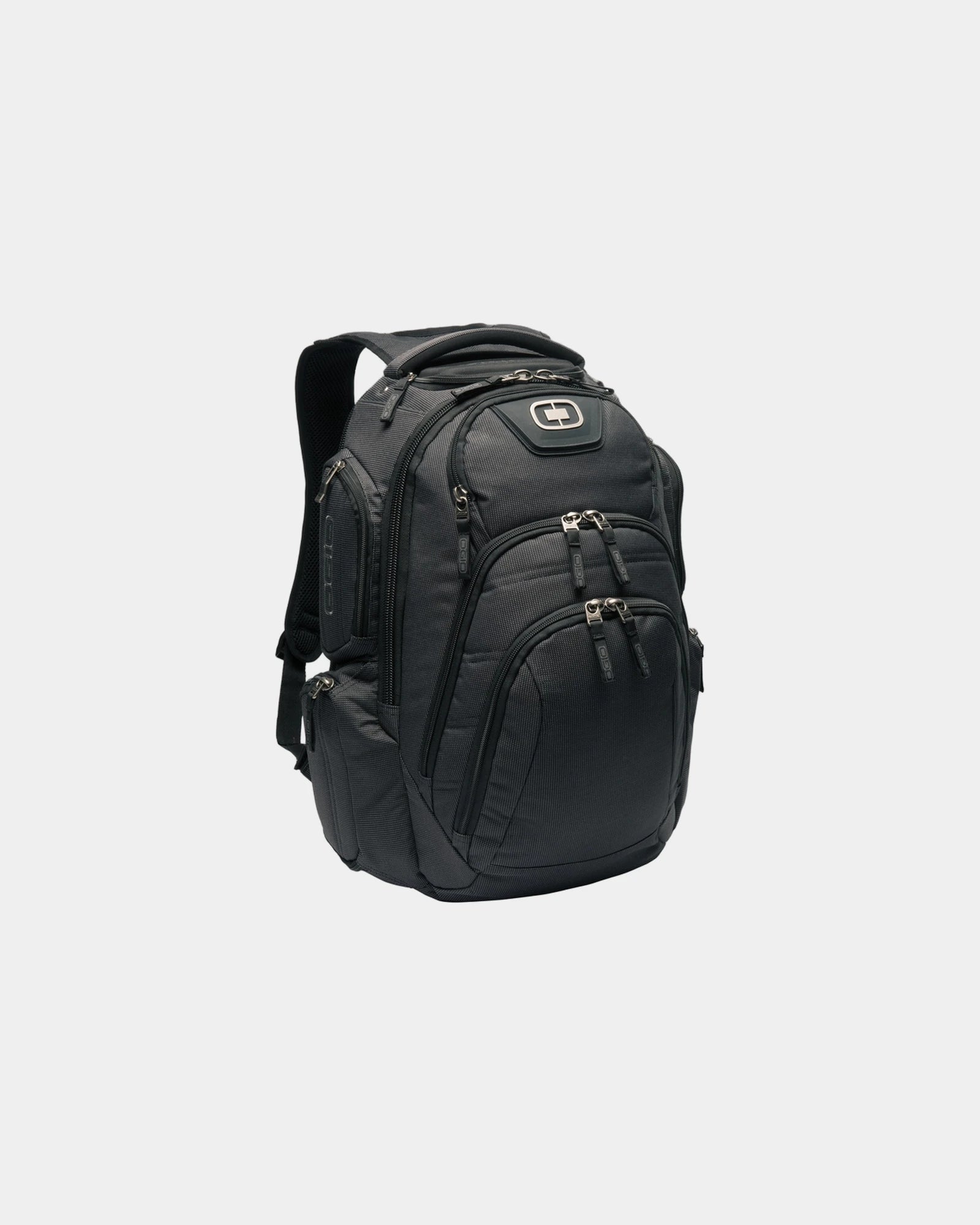Custom 29.5L laptop backpack with RSS protection - Black Pindot