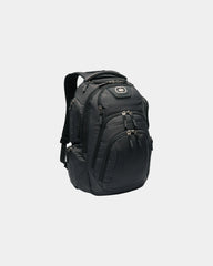 Custom 29.5L laptop backpack with RSS protection - Black Pindot