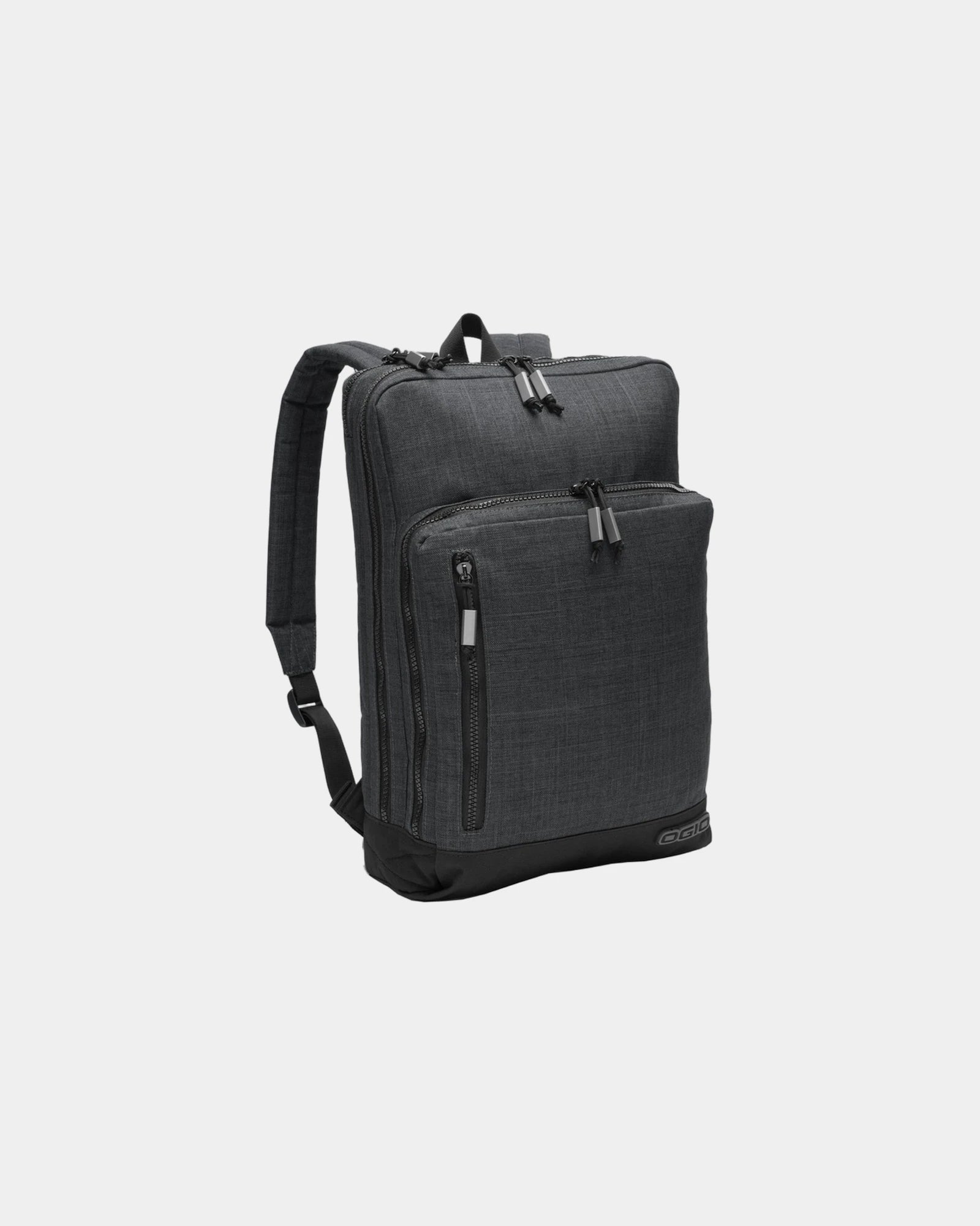 Custom polyester laptop backpack with padded compartment - Heather Grey